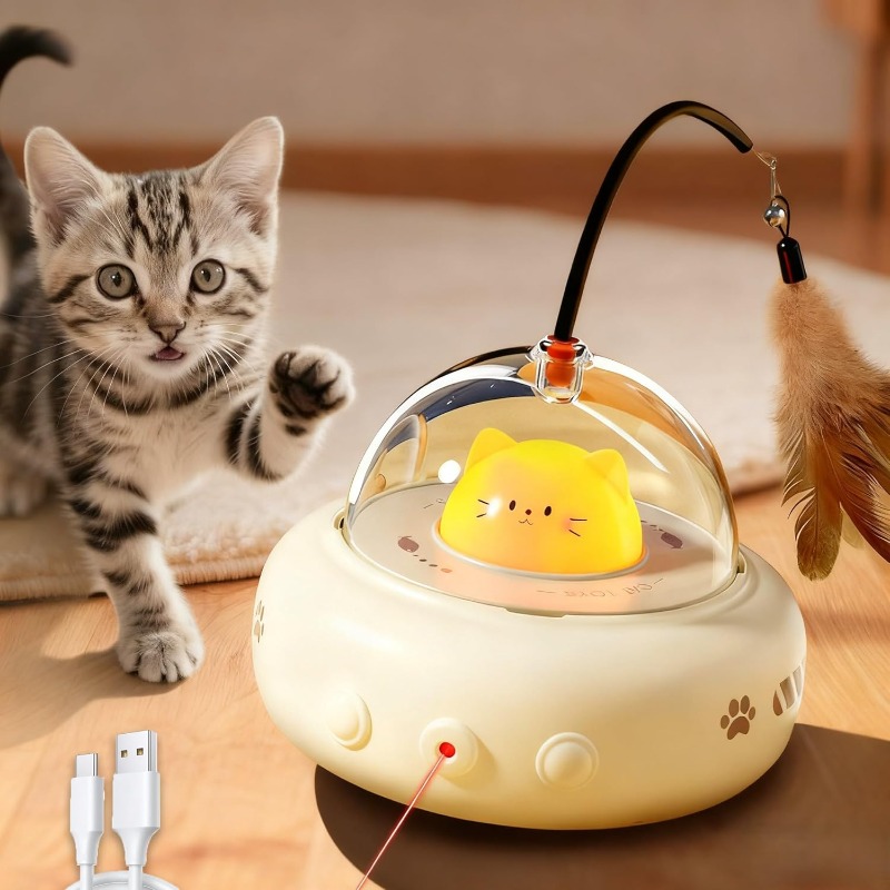 Low Noise 2 in 1 Rechargeable  - огляд і ціна Laser Pointer Cat Toy Automatic