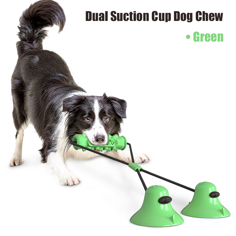 Dual Suction Cup Dog Chew Tug  - огляд і ціна Dog Rope Toy Aggressive Chewers