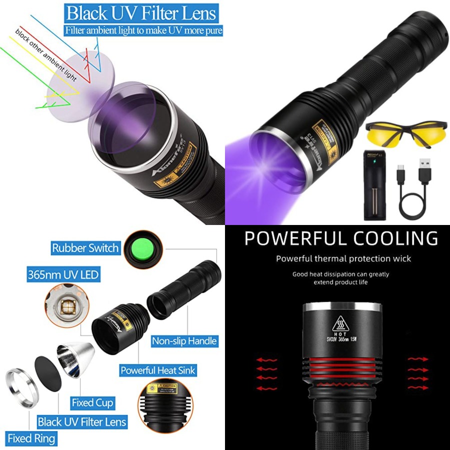 SV13 15W 365nm UV Flashlight R - огляд і ціна Pet Beds